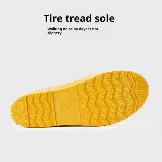 Stocking Slim Fit High-top Casual Rain Boots Main Image