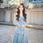 Fairy Dress Sweet Mid-waist Long Sleeve