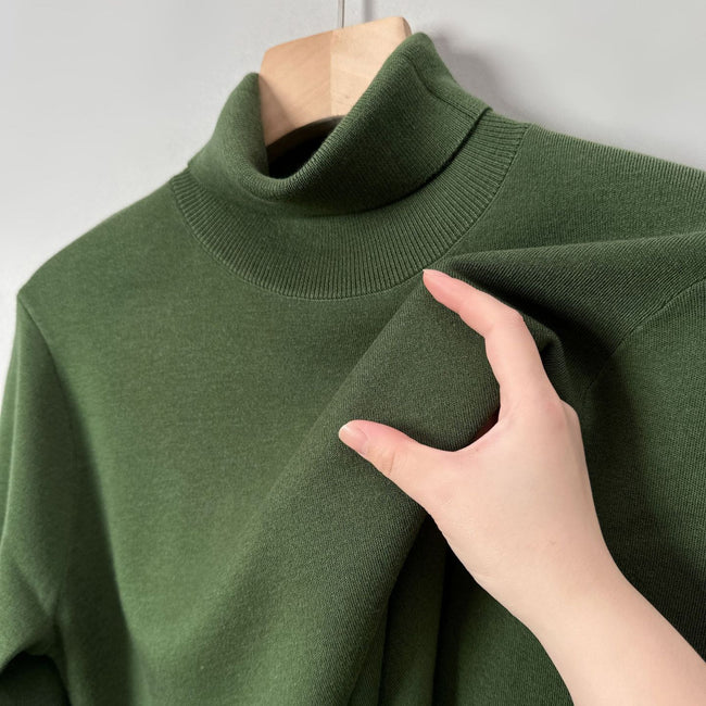 Non-scratchy Thermal Turtleneck Woolen Sweater Men's Thickened Solid Color Minimalist Long Sleeve Hover Image