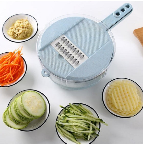8 In 1 Mandoline Slicer Vegetable Slicer Potato Peeler Carrot Onion Grater With Strainer Vegetable Cutter Kitchen Accessories Hover Image