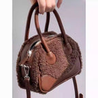 Lamb Wool Small Handbags Women Winter