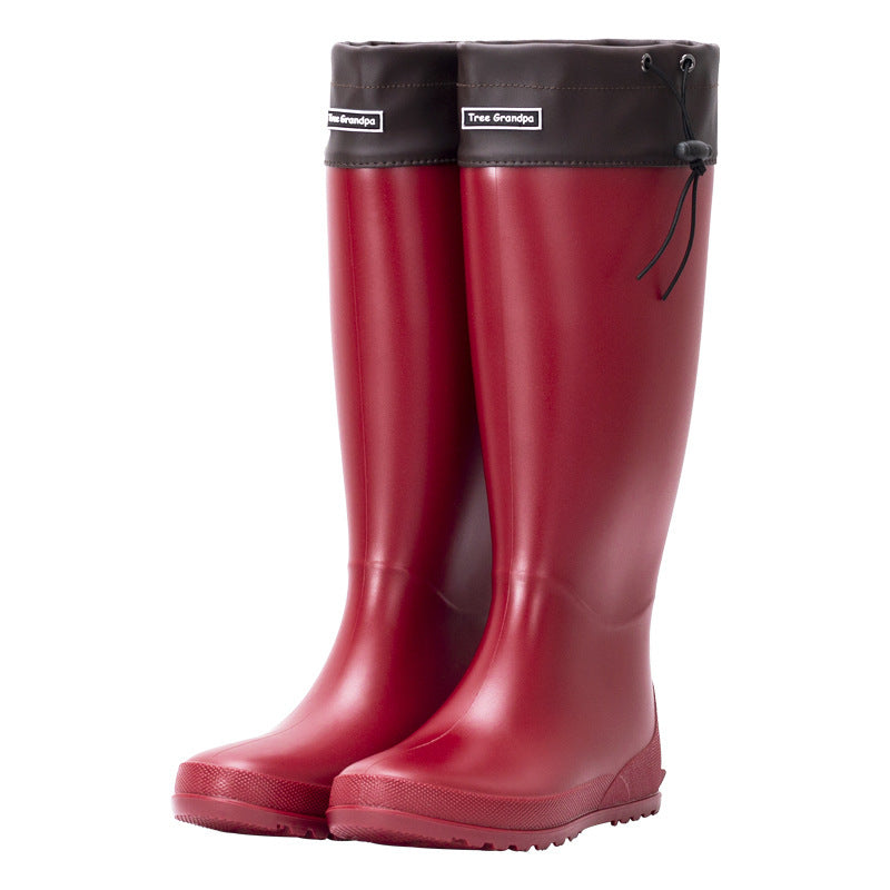 Stocking Slim Fit High-top Casual Rain Boots