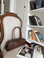 Women's Solid Color Korean-style Large Capacity Cowhide Leather Single-shoulder Bag