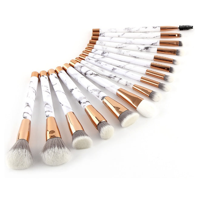 11 sets of marble makeup brush with makeup brush beauty makeup kit 11 makeup brush sets Hover Image