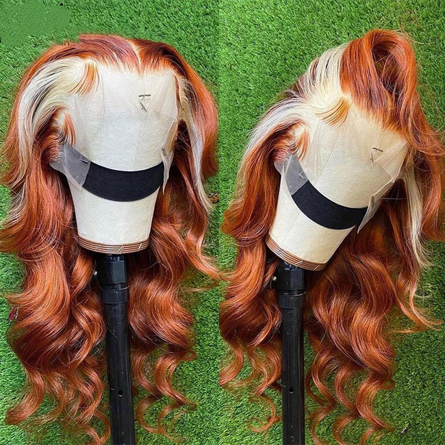 4X4 Human Hair Wig Head Cover Highlights 613 Main Image