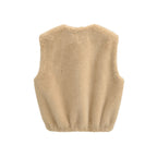 Women's Faux Fur Zipper Waistcoat