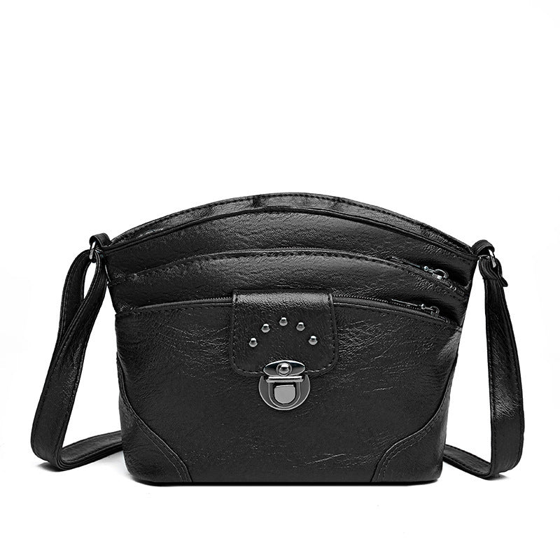 Retro Simple Middle-aged Women's Bag Soft Leather