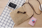 Simple And Elegant Crochet Crossbody Straw Bag