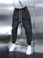 Men's New Light Blue Jeans Elastic Ankle Banded Pants