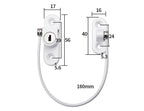 Window Security Chain Lock Window Cable Lock Restrictor Multifunctional Window Lock Door Security Guard for Baby Safety 1Pcs