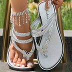 Floral Pattern Flip-Flops Comfortable Casual Summer Beach Slippers - Anklet Not Included