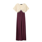 Women's Lace Silk Satin Dress