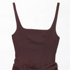 Women's Sexy Sleeveless Sheath Tied Dress