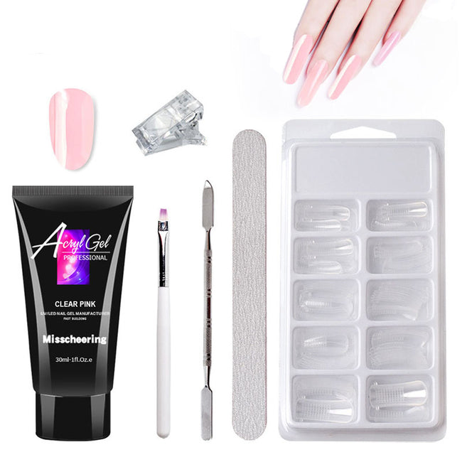 Painless Extension Gel Nail Art Without Paper Holder Quick Model Painless Crystal Gel Set Hover Image