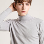 Men's Autumn Winter Sweater Solid Color Turtleneck Pullover