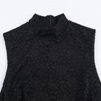 Women's Simple Stitching Lace Short Dress