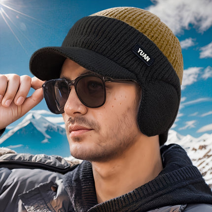 YUAN Fleece Lined Outdoor Unisex Ear Protection Hat