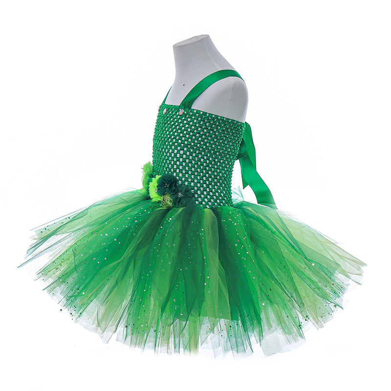 Cute Sequined Western Style Elf Princess Christmas Performance Dress