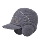 Winter Outdoors Cycling Earflaps Toque Plus Velvet Thickened Peaked Cap