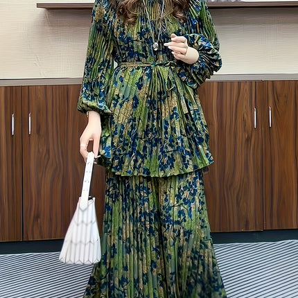 Ramadan 2025 Elegant Loose Fit Floral Set Spring And Autumn