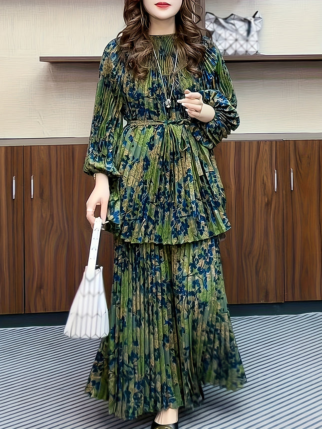 Ramadan 2025 Elegant Loose Fit Floral Set Spring And Autumn