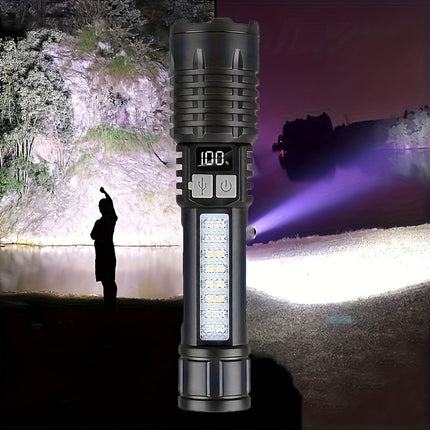 Rechargeable LED Flashlight Set 2 Ultra Bright Portable