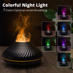 New Volcanic Flame Aroma Diffuser Essential Oil Lamp 130ml USB Portable Air Humidifier With Color Night Light Mist Maker Fogger LED Light