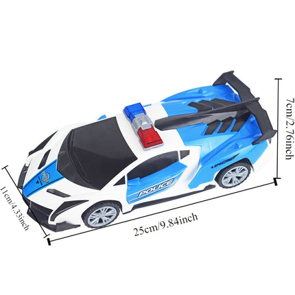 Transforming Police Car Toy With Lights Music Rotating