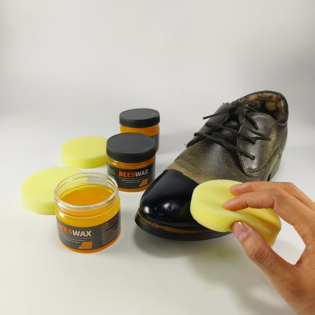 Shoe Care Kit 2 Piece Set Beeswax for Shoes and More