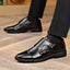 Large Size Soft Bottom Men's All-match Metal Slip-on Leather Shoes
