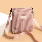 Women's Leisure Corduroy Shoulder Messenger Bag