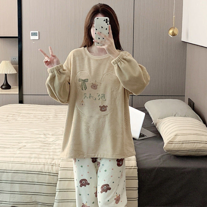 Women's Warm Loungewear Outer Wear Suit