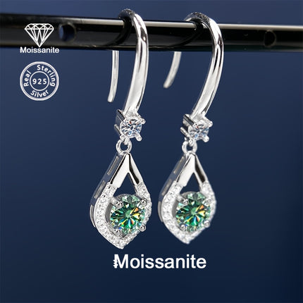 925 Silver 1 Carat Moissanite Earrings Gift For Women