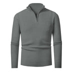 Men's Solid Color Half Zipper Sweater