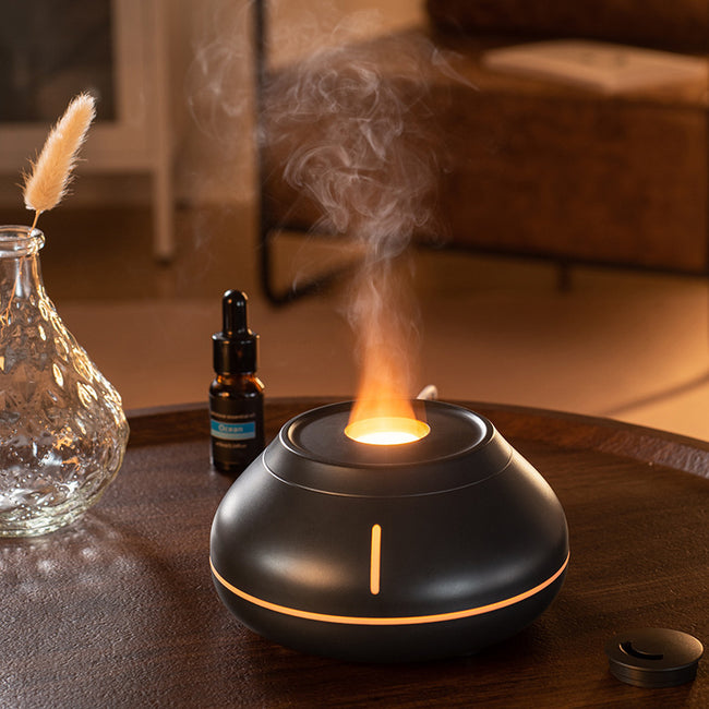 New Humidifier Colorful Simulation Flame Aroma Diffuser Desktop Creativity Humidifier For Home Room Main Image