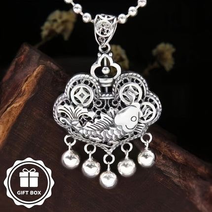 925 Silver Minimalist Retro Unisex Jewelry Heart Pendant