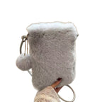Solid Color Plush All-match Crossbody Coin Purse