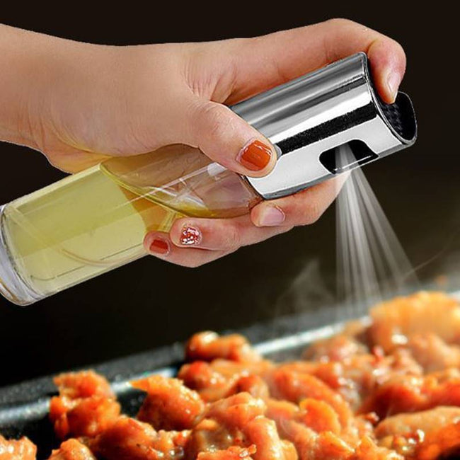 BBQ Healthy Kitchen Cooking Oil Vinegar Spray Bottle Push Type Oil Spray BottlePump Oil Tank Leakproof BBQ Sprayer BBQ Tools Kitchen Gadgets Main Image