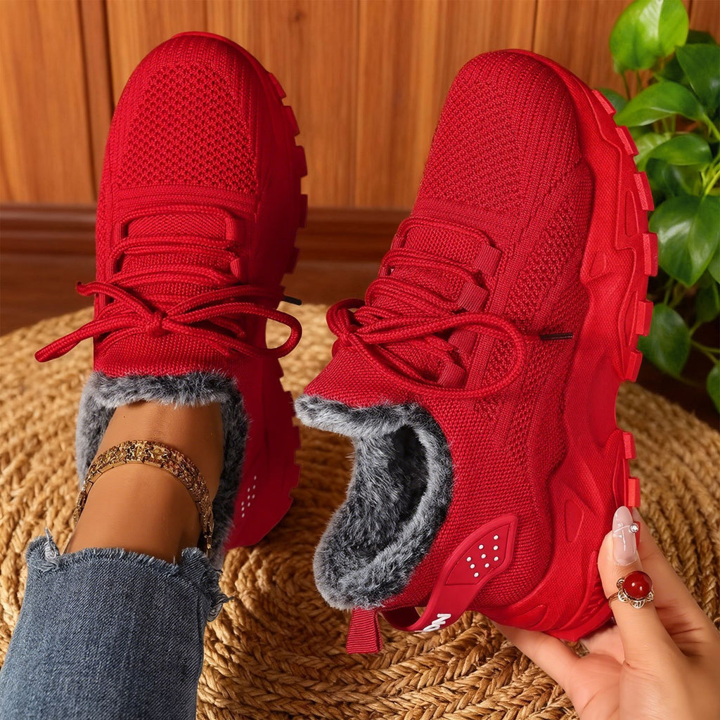 Increased Shallow Mouth Lace-up Lightweight Sneakers