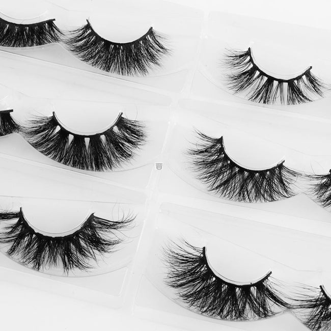 Mink Eyelashes 25mm Wispy Fluffy Fake Lashes Main Image