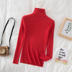Turtleneck Slimming Sweater Top Pullover