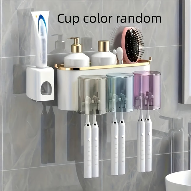 No Drill Toothbrush Holder With Suction Cup 2 3 4 Black