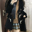 Japanese Jk Hooded Horn Button Woolen Coat