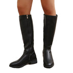 Plus Size Below The Knee High-top Boots