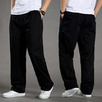 Men's Overalls Cotton Loose Casual Pants Straight Trousers