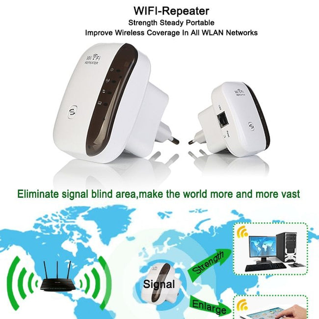Wireless WiFi Repeater Wi-Fi Range Extender Hover Image