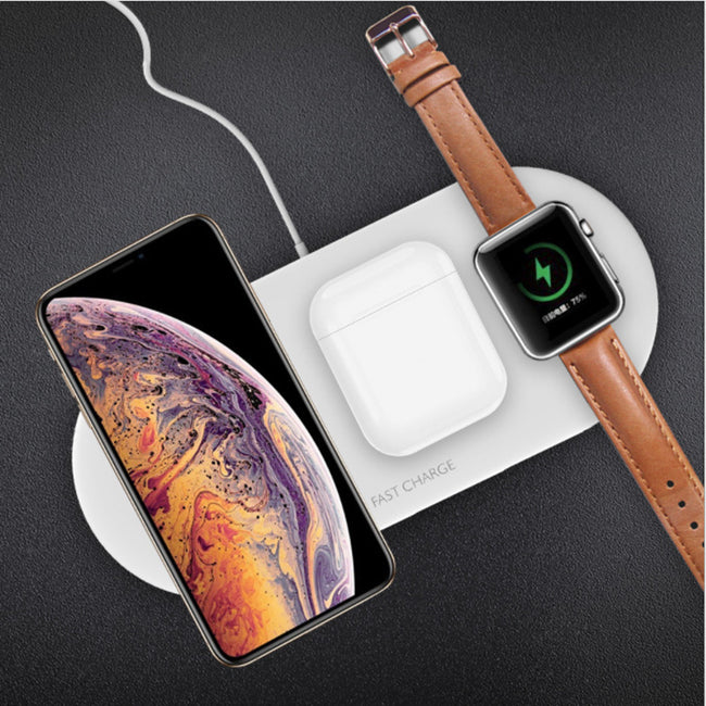Compatible with Apple, Mobile phone desktop wireless charging three-in-one iwatch charger Hover Image