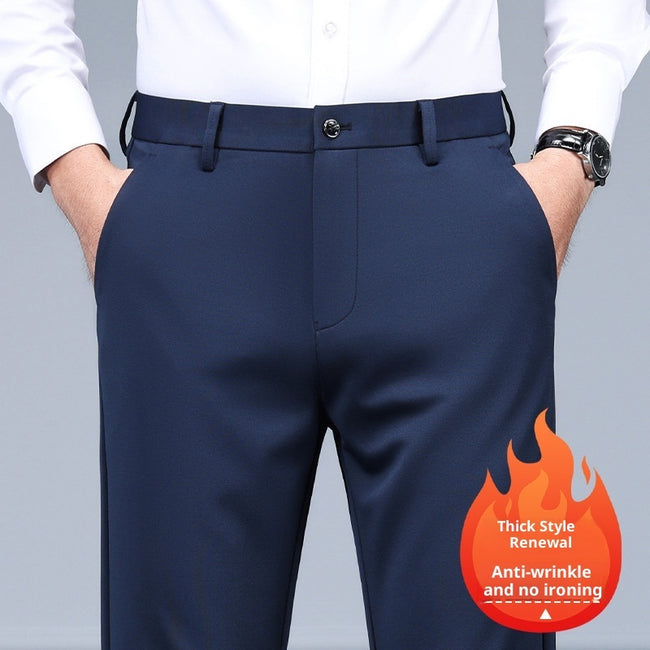 Men's Black Slim Straight Formal Pants Men's Pants Hover Image