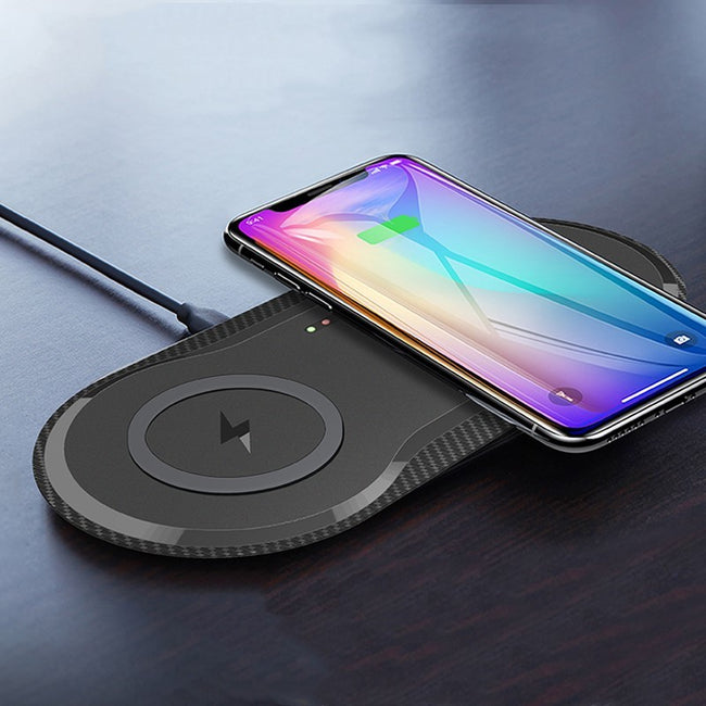 Wireless Charger Dual Mobile Phone Charger Hover Image
