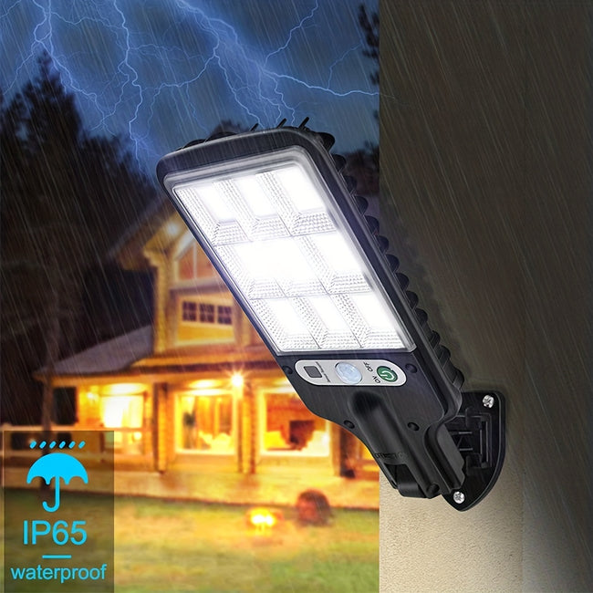 Solar Powered Motion Sensor Outdoor Garden Light With 108 COB LED Lights Main Image